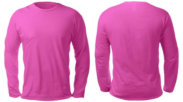 Pink White Long Sleeved Shirt Design Template — Stock Photo, Image