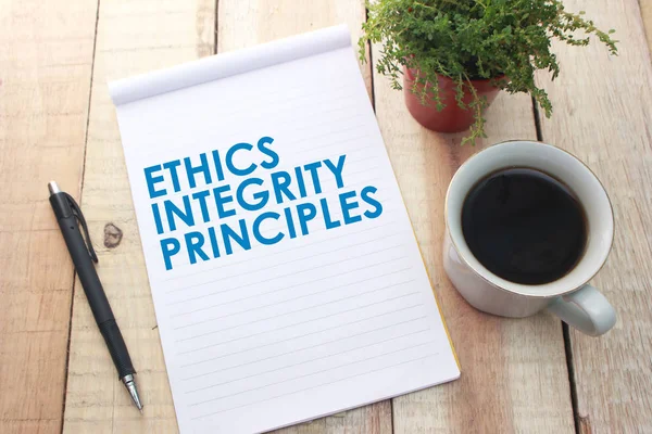 Ethics Integrity Principles, Business Words Quotes Concept — Stock Photo, Image