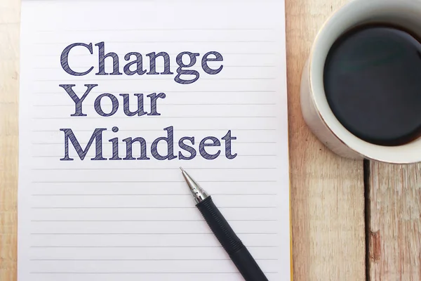 Senin Mindset değiştirmek, motivasyon kelimeler kavramı Quotes — Stok fotoğraf