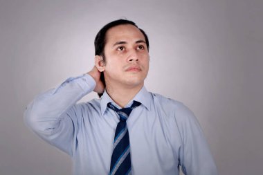 Şaşkın İşadamı Düşünme İfadesi