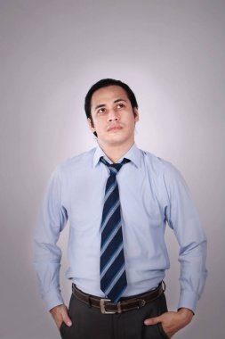 Şaşkın İşadamı Düşünme İfadesi