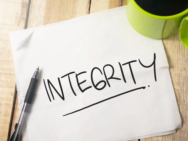 Integrity, Motivational Words Quotes Concept — Stock Photo, Image