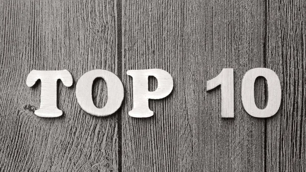 Top 10 Liste, Mots motivationnels Citations Concept — Photo