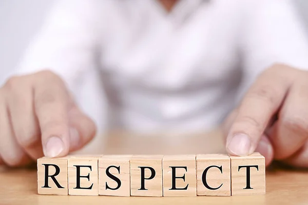 Respekt motivierende Worte zitiert Konzept — Stockfoto