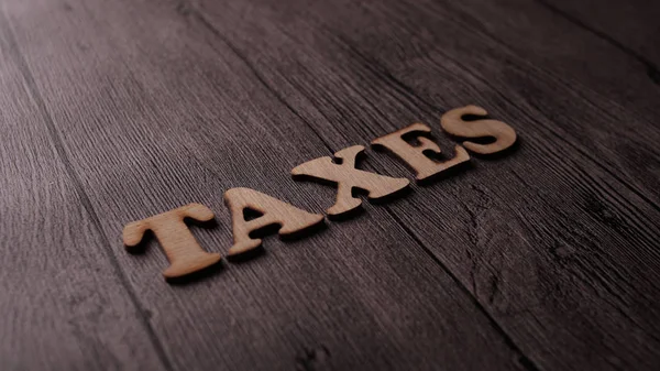 Podatki, motywacyjne Business Words cytaty koncepcji — Zdjęcie stockowe