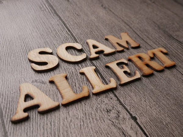 Scam Alerta, Internet Palavras fraudulentas Citação Conceito — Fotografia de Stock