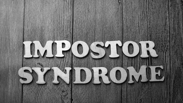 Síndrome do Impostor, Palavras de Saúde Mental Citação Conceito — Fotografia de Stock