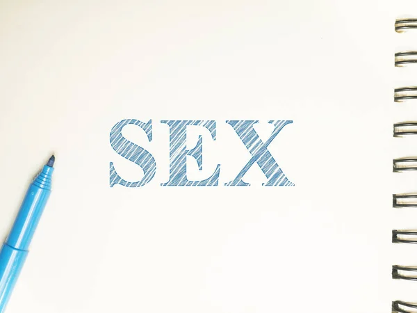 Sexe préliminaires orgasme, mots citations concept — Photo