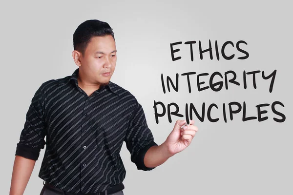 Principes van ethische integriteit, concept van bedrijfs woorden — Stockfoto