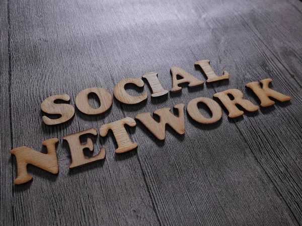 Social Network Words Typography Concept — Stock Photo, Image