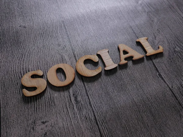 Social Words Typography Concept — Stock Photo, Image