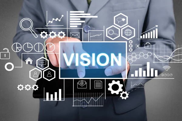 Vision, motiverande ord citationstecken Concept — Stockfoto