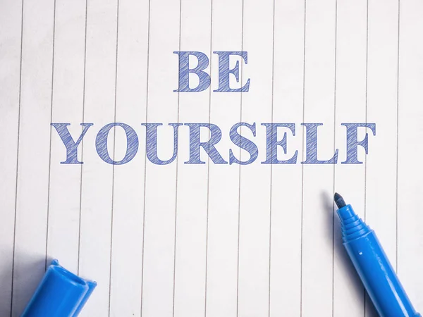 Be Yourself, Motivational Business Words Quotes Concept — Stock Photo, Image