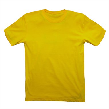 Sarı tişört tasarım şablonu