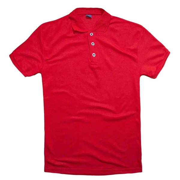 Piros galléros póló tervezősablon — Stock Fotó