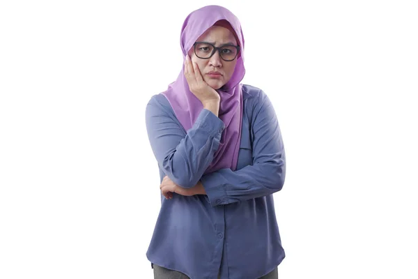 Muslim Woman Shows Upset Expression — Stock Photo, Image