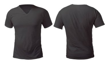 Black V-Neck Shirt Design Template clipart