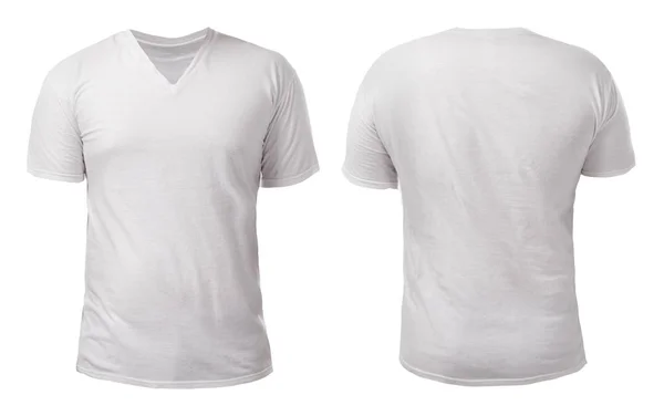 Plantilla de diseño de camisa blanca con cuello en V — Foto de Stock