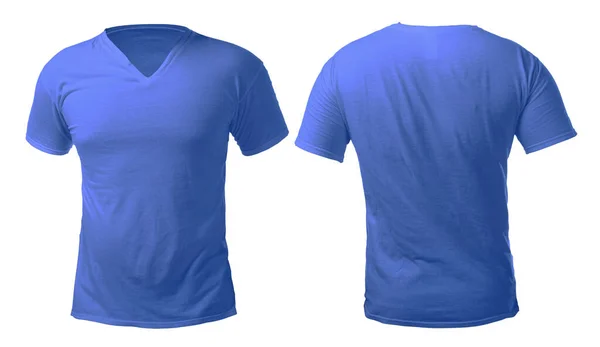 Blue V-Neck Shirt Design Template — Stock Photo, Image