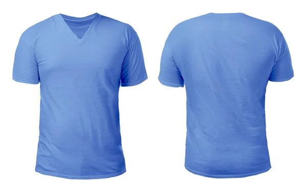 Modelo de design de camisa azul V-Neck — Fotografia de Stock