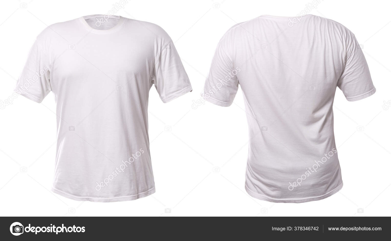 plain white t shirt for men back and front