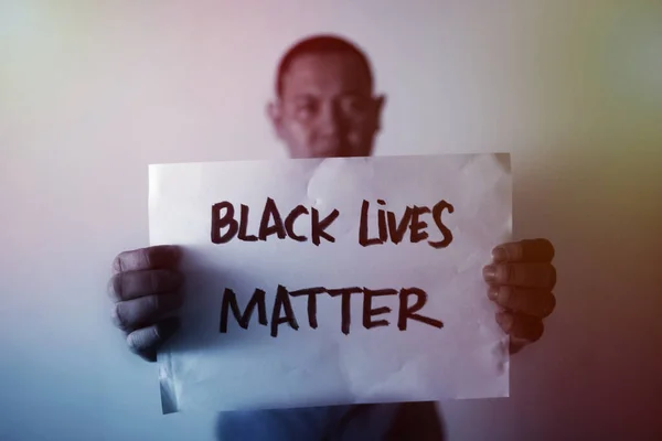 Siyahların Hayatı Önemli Irkçılığa Karşı Savaş Protesto Konsepti — Stok fotoğraf