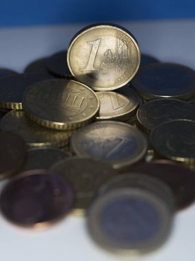 birkaç rasgele Euro ve cent sikke