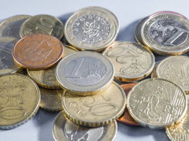 birkaç rasgele Euro ve cent sikke