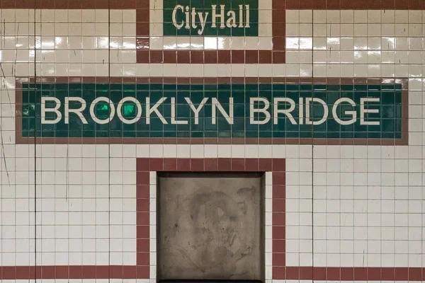 Brooklyn metro stop in New York of New York