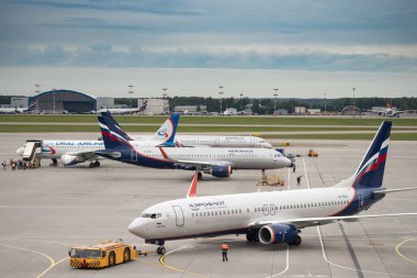 Moskova, Rusya, Ağustos 2018, Uluslararası Havaalanı