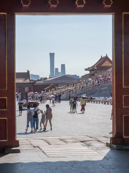 Peking, Čína, srpen 2018, zakázané město — Stock fotografie