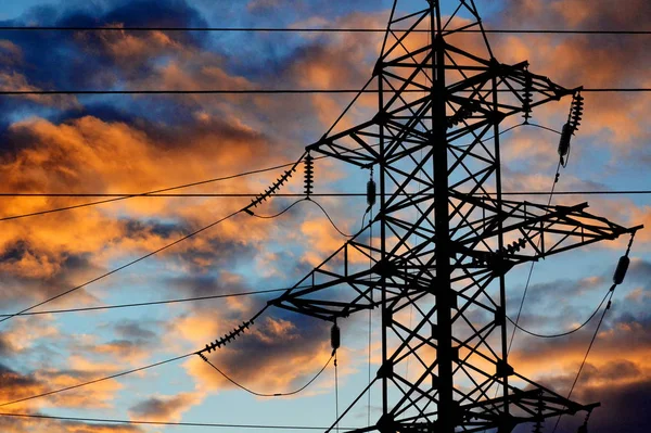 Eleelectric Podstacji Zasilania Bieżące Całego Regionu — Zdjęcie stockowe
