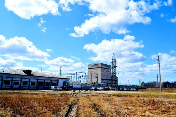 Elektrische Umspannwerke Versorgen Die Ganze Region Sibirien Elektrische Umspannwerke Versorgen — Stockfoto