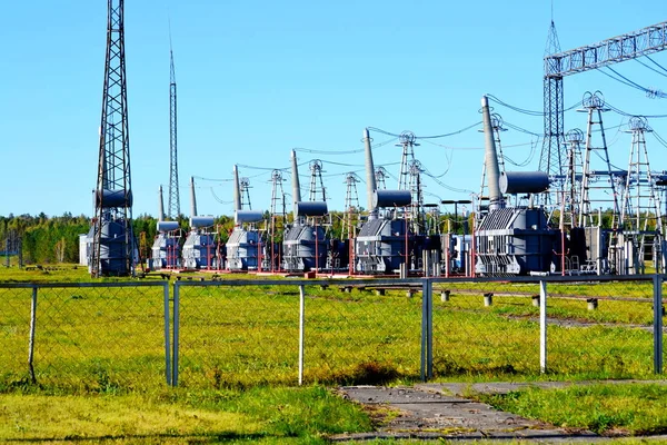 Subestações Elétricas Fornecer Toda Região Atual Sibéria — Fotografia de Stock