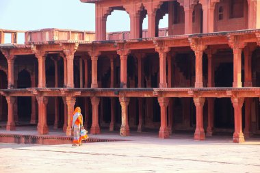 Diwan Khana-i-has Fatehpur Sikri karmaşık, Uttar Pradesh, Hindistan. Fatehpur Sikri Hindistan'da babür mimarisinin en iyi korunmuş örneklerinden biridir.