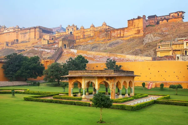 Amber Fort Cerca Jaipur Rajastán India Amber Fort Principal Atracción — Foto de Stock