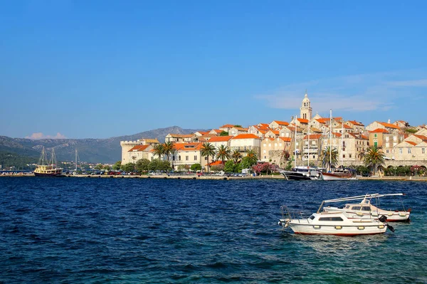 View Korcula Old Town Croatia Korcula Historic Fortified Town Protected — Stock Photo, Image