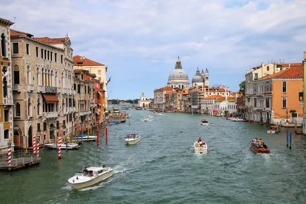 Venecia Italia Junio Gran Canal Basílica Santa Maria Della Salute — Foto de Stock