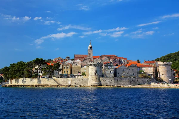 Veduta Della Città Vecchia Korcula Croazia Korcula Una Storica Città — Foto Stock