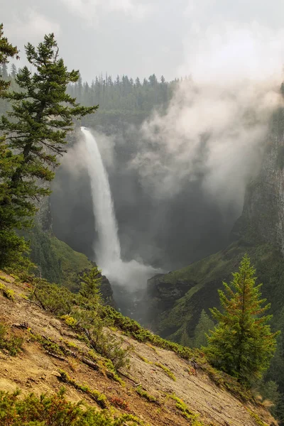 Helmcken Falls Fog Parc Provincial Wells Gray Colombie Britannique Canada — Photo