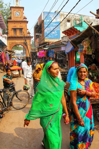 Fatehpur Sikri India Noviembre Personas Identificadas Caminan Por Mercado Callejero — Foto de Stock