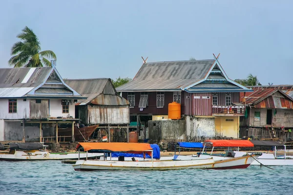 Typisch Dorpje Klein Eiland Komodo National Park Nusa Tenggara Indonesia — Stockfoto