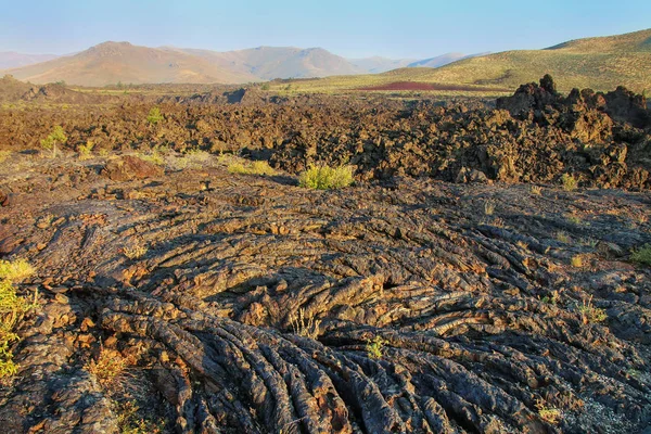 Lava Flöde Fält Norra Kratern Flow Trail Kratrarna Månen National — Stockfoto