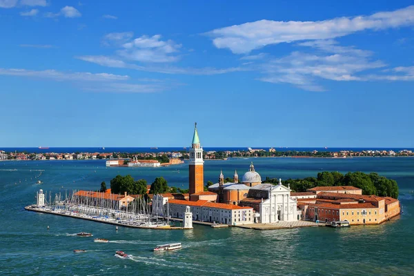 Αεροφωτογραφία Του Νησιού San Giorgio Maggiore Στη Βενετία Της Ιταλίας — Φωτογραφία Αρχείου