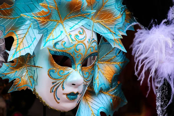 Maske Einem Souvenirladen Der Straße Von Venedig Italien Masken Waren — Stockfoto