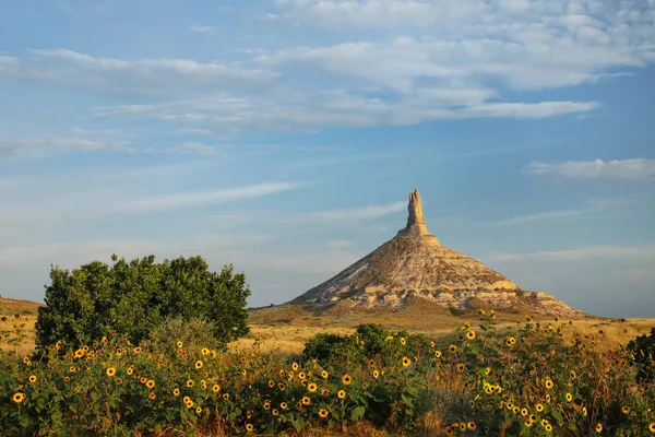 Chimney Rock National Historic Site Oeste Nebraska Eua Pico Chimney — Fotografia de Stock