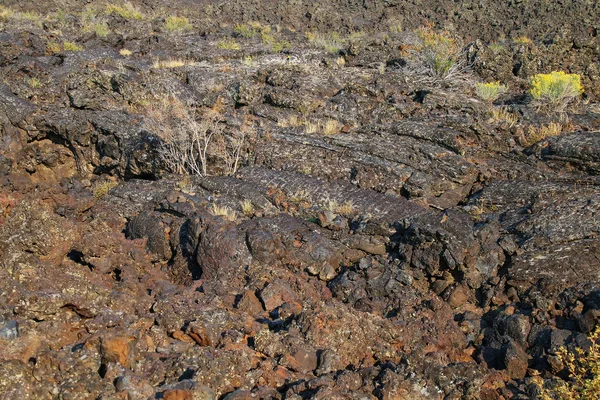 Láva Áramlási Mezőjében Kráterek Hold Nemzeti Emlékmű Idaho Amerikai Egyesült — Stock Fotó