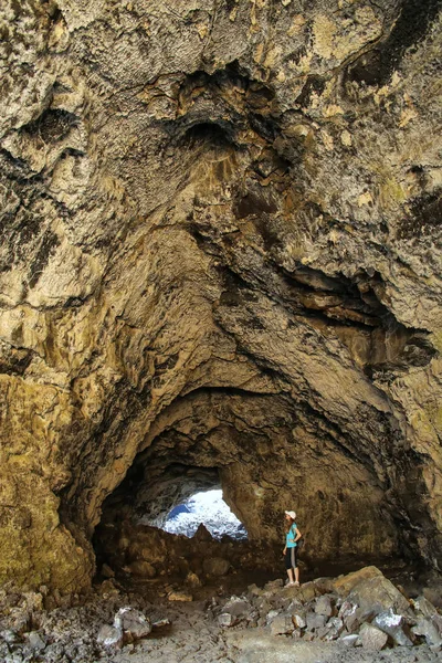 Indian Tunnel Cave Craters Moon National Monument Idaho Monumento Representa —  Fotos de Stock