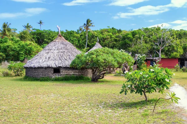 Casas Kanak Tradicionais Ilha Ouvea Ilhas Lealdade Nova Caledônia Kanak — Fotografia de Stock