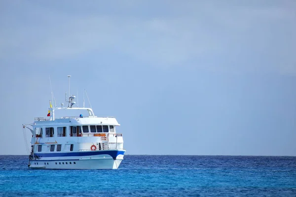 Typical Tourist Yacht Anchored Gardner Bay Espanola Island Galapagos National Royalty Free Stock Photos